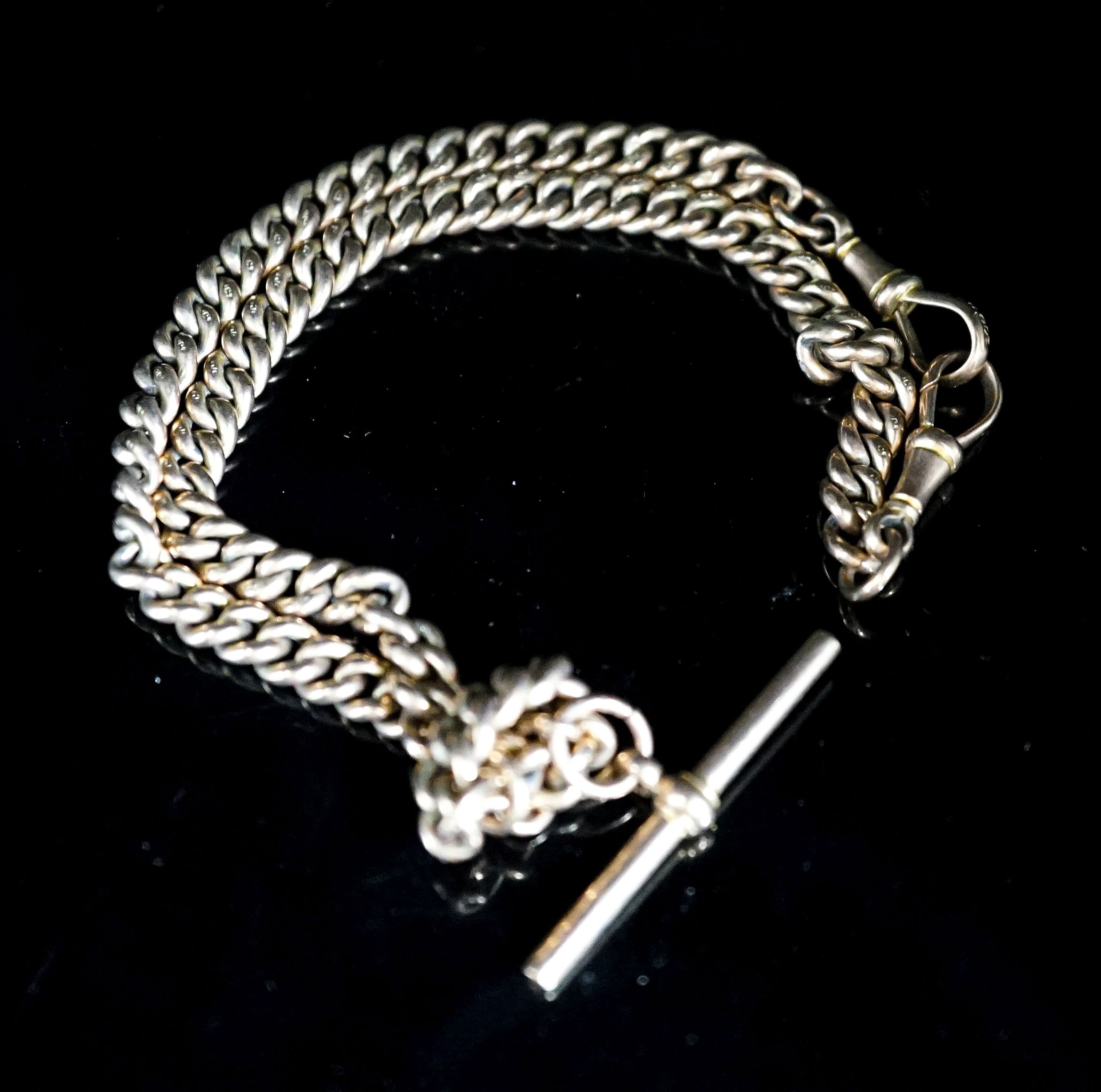 An early 20th century albert chain, 44cm